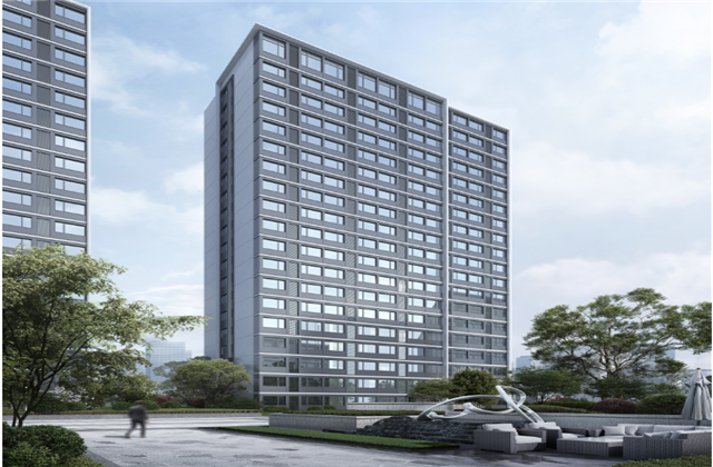杭州市首座近零能耗住宅建筑临安AG尊龙宸锦学府主体结顶
